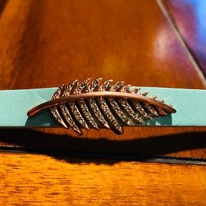 KEEP Collective Rose Gold & Rhinestone Leaf Charm